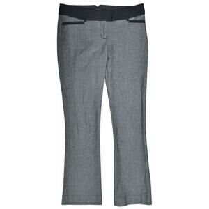 EXPRESS The Columnist Work Pants Gray Stretch Twill w/ Black Accents Size 4S